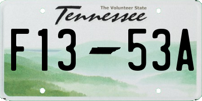 TN license plate F1353A