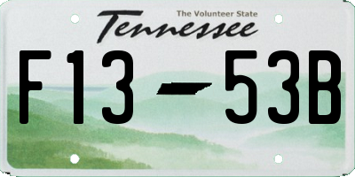 TN license plate F1353B