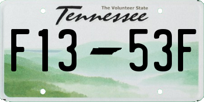 TN license plate F1353F
