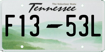 TN license plate F1353L