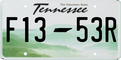 TN license plate F1353R