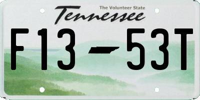 TN license plate F1353T