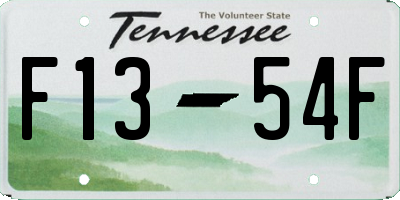 TN license plate F1354F