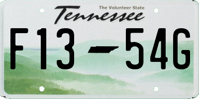TN license plate F1354G