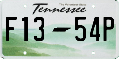 TN license plate F1354P