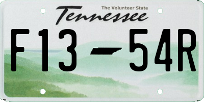TN license plate F1354R
