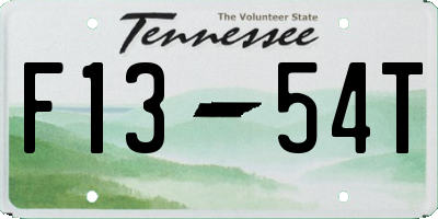 TN license plate F1354T