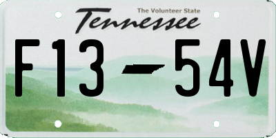 TN license plate F1354V
