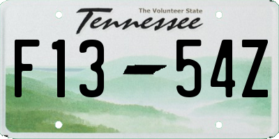 TN license plate F1354Z