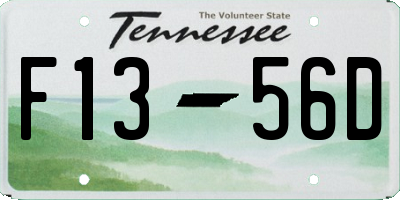 TN license plate F1356D