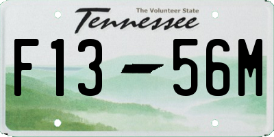 TN license plate F1356M