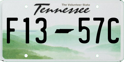 TN license plate F1357C