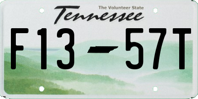 TN license plate F1357T