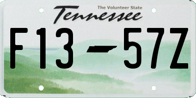 TN license plate F1357Z
