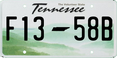 TN license plate F1358B