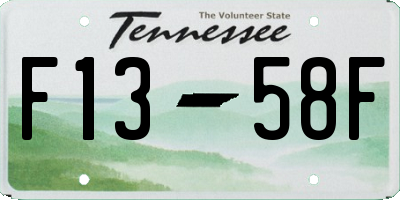 TN license plate F1358F