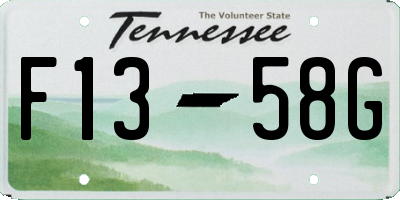 TN license plate F1358G