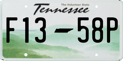 TN license plate F1358P