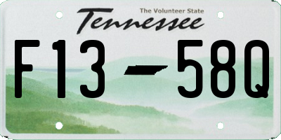 TN license plate F1358Q