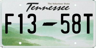 TN license plate F1358T