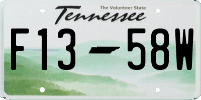 TN license plate F1358W