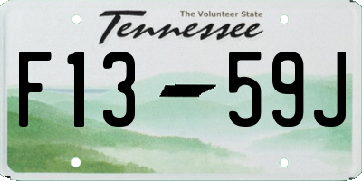 TN license plate F1359J