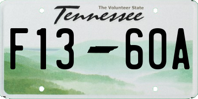 TN license plate F1360A
