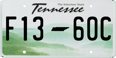 TN license plate F1360C
