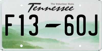 TN license plate F1360J
