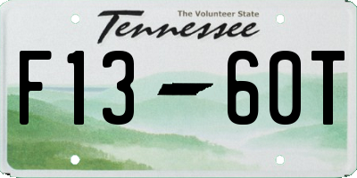 TN license plate F1360T