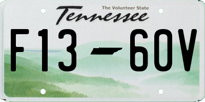 TN license plate F1360V