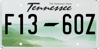 TN license plate F1360Z