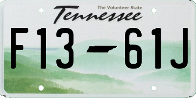TN license plate F1361J