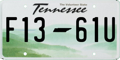 TN license plate F1361U