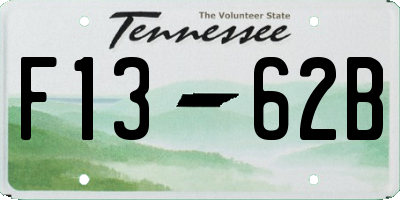 TN license plate F1362B
