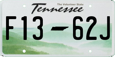 TN license plate F1362J
