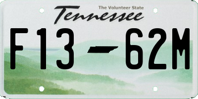 TN license plate F1362M
