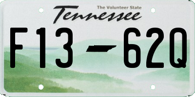 TN license plate F1362Q
