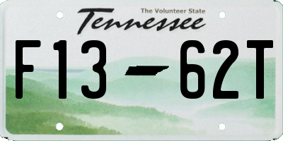 TN license plate F1362T