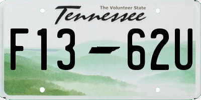 TN license plate F1362U