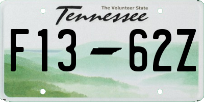 TN license plate F1362Z