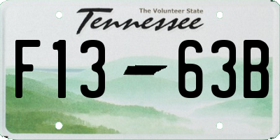 TN license plate F1363B