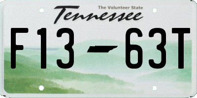 TN license plate F1363T