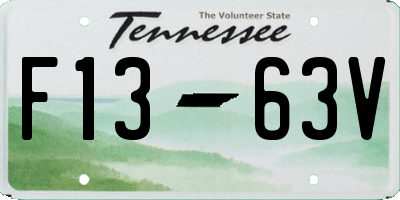 TN license plate F1363V
