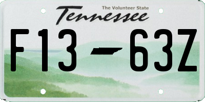 TN license plate F1363Z