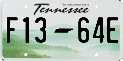 TN license plate F1364E