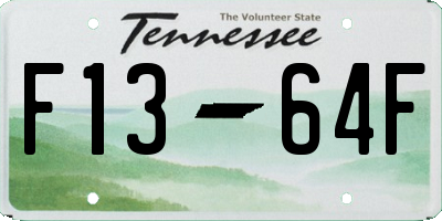 TN license plate F1364F