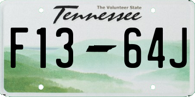 TN license plate F1364J
