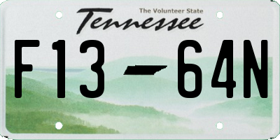 TN license plate F1364N