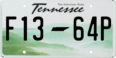 TN license plate F1364P
